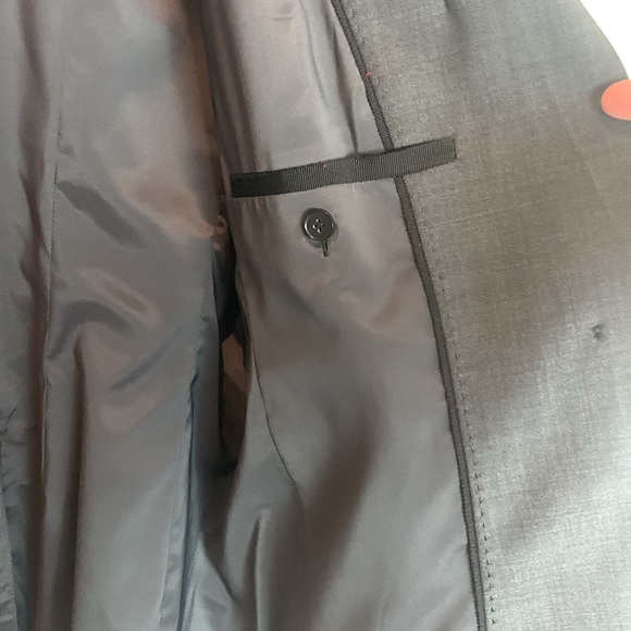Ann Taylor Virgin Wool Charcoal Blazer Size 10 - Picture 8 of 9